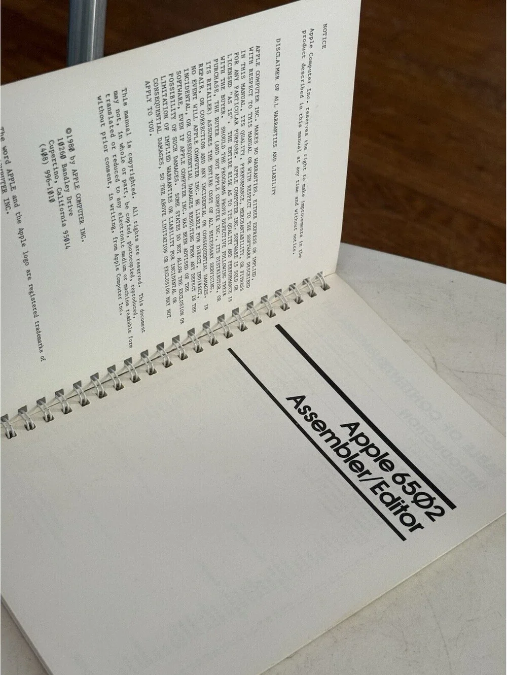 Vintage Apple II Manual Apple 6502 Assembler Editor